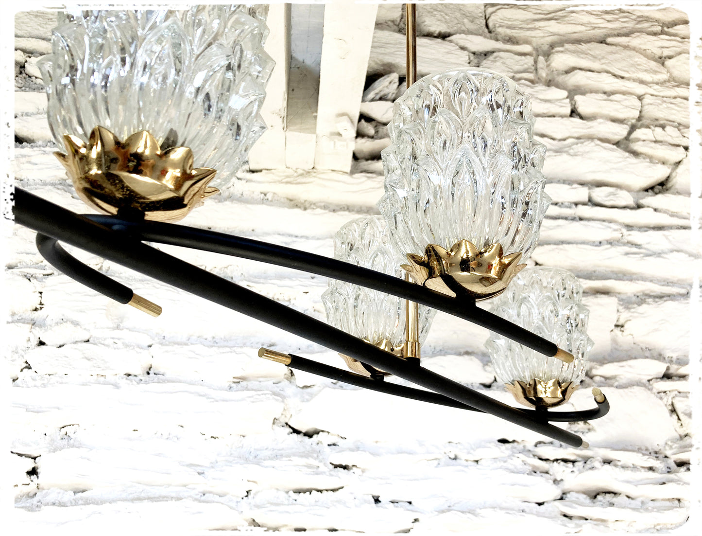 Lustre Vintage 4 Feux Maison Arlus