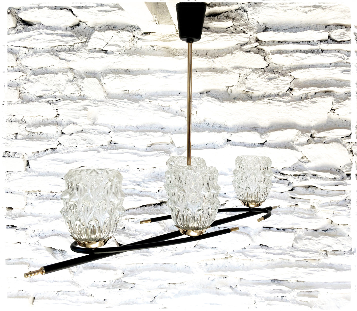 Lustre Vintage 4 Feux Maison Arlus