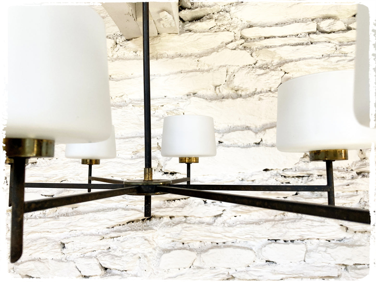 Grand Lustre Vintage 6 Feux Style Maison Arlus