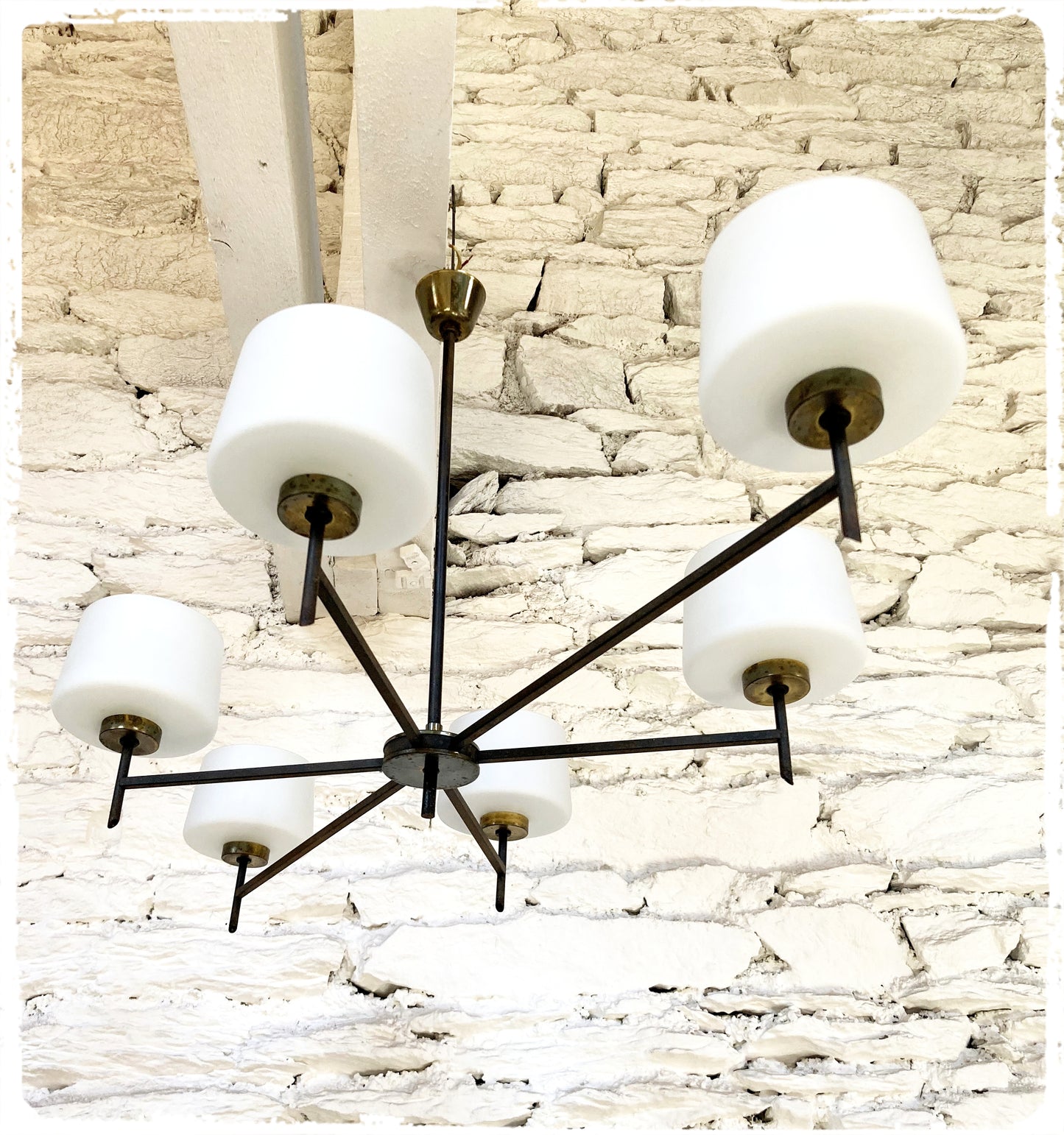 Grand Lustre Vintage 6 Feux Style Maison Arlus