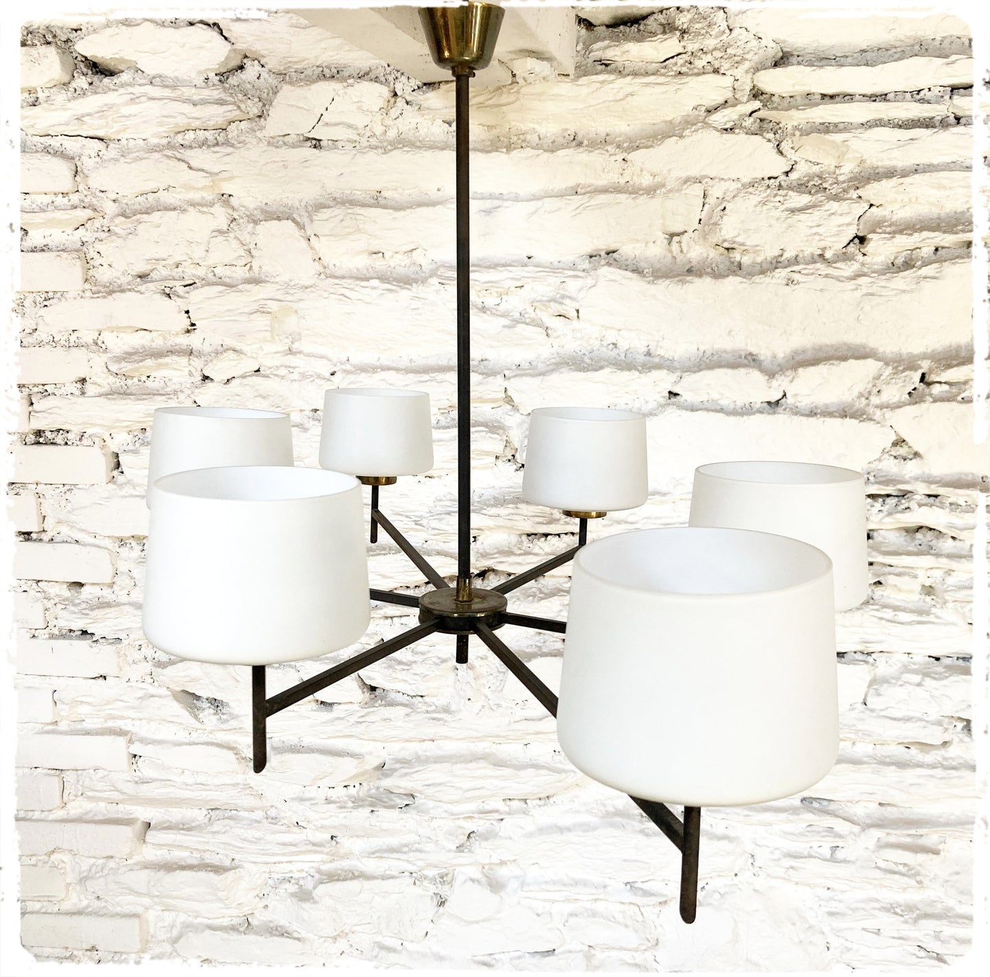 Grand Lustre Vintage 6 Feux Style Maison Arlus