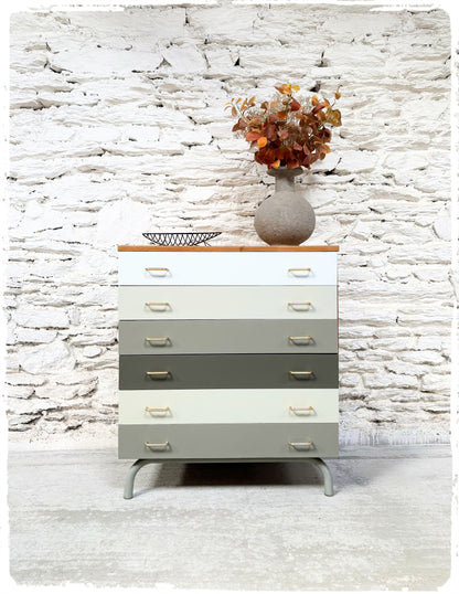 Meuble à Plans Grande Commode Vintage