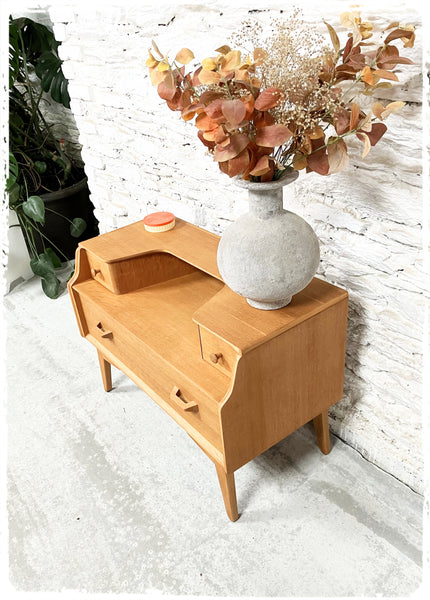 Meuble Bas Commode Vintage Pieds Compas en Teck Blond G PLAN