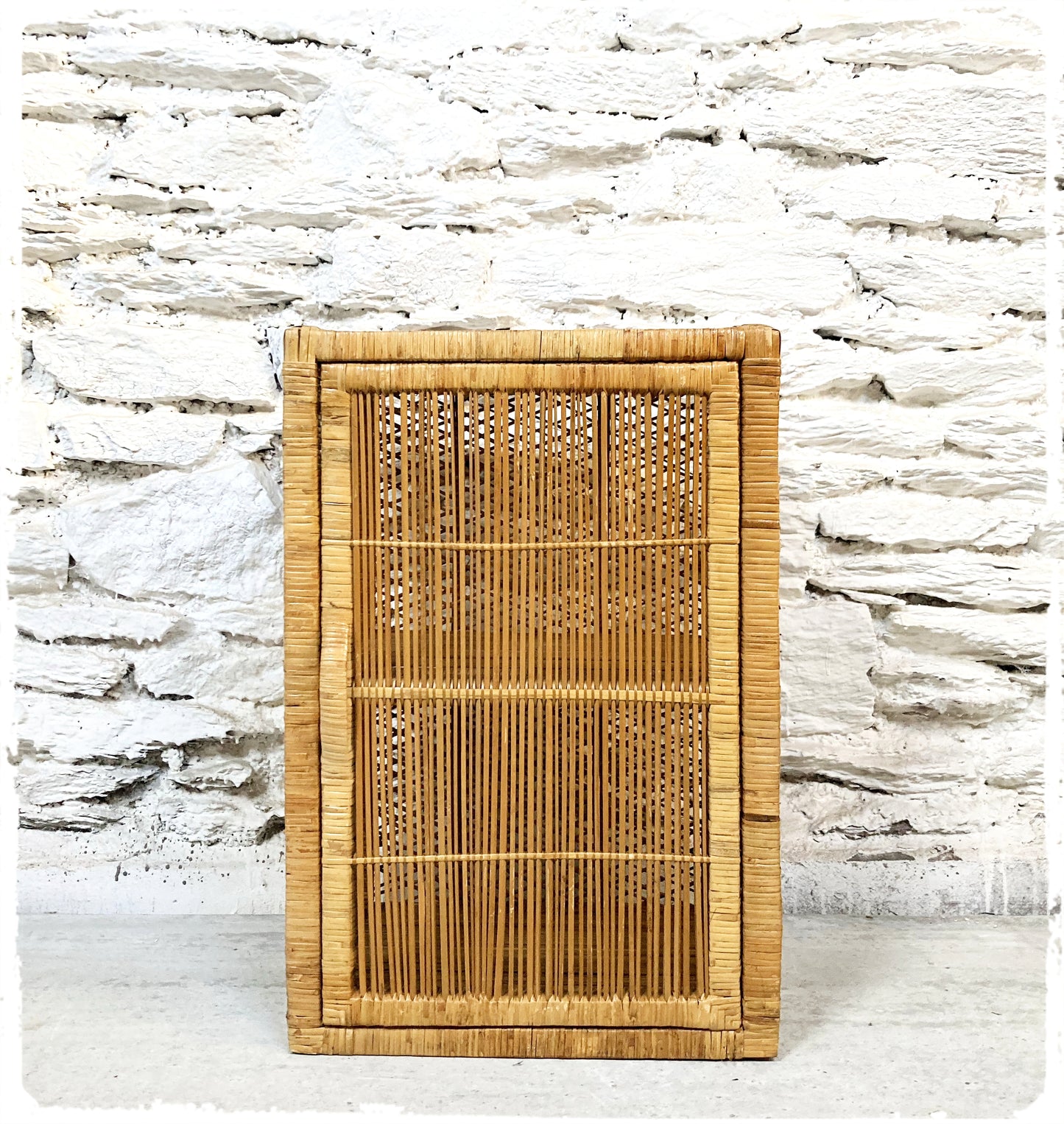 Meuble d'Appoint Chevet Vintage en Rotin