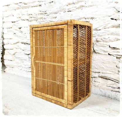 Meuble d'Appoint Chevet Vintage en Rotin
