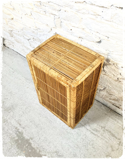 Meuble d'Appoint Chevet Vintage en Rotin