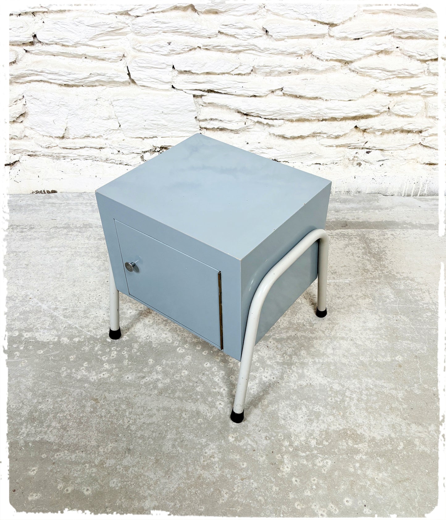 Meuble d'Appoint Chevet Vintage Pieds Métal