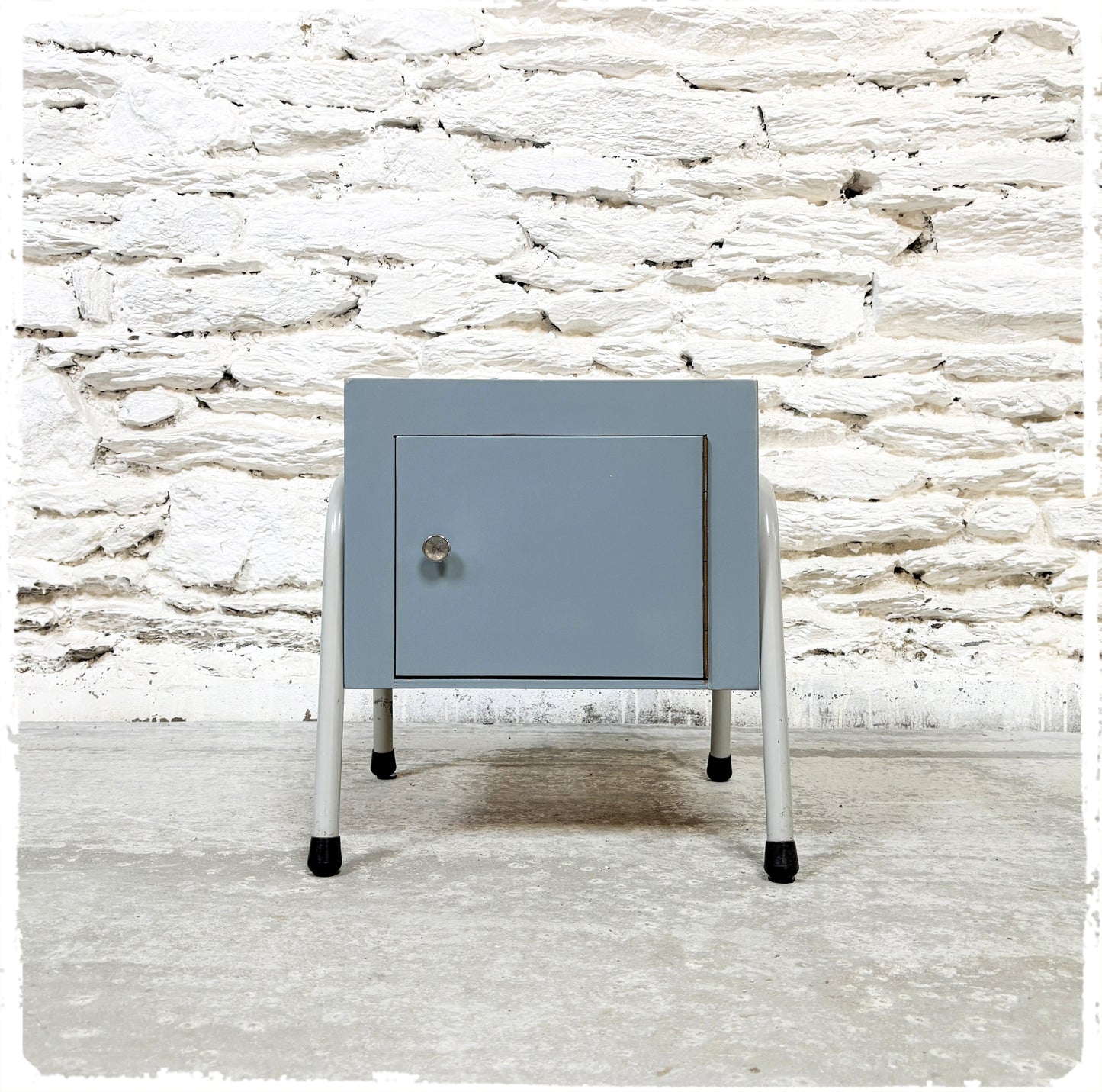 Meuble d'Appoint Chevet Vintage Pieds Métal