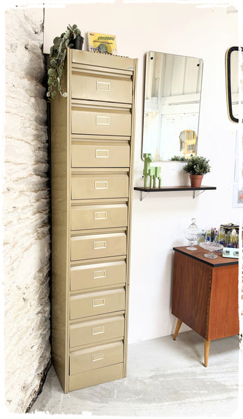 Meuble de Métier d'Atelier Vintage à Clapets Métal ATAL