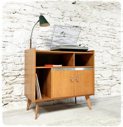 Meuble Hi-Fi Rangement Vintage Pieds Compas