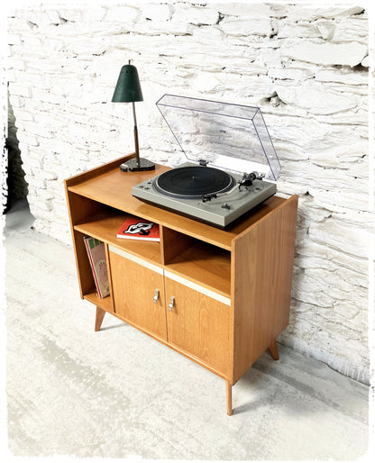 Meuble Hi-Fi Rangement Vintage Pieds Compas