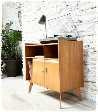Meuble Hi-Fi Rangement Vintage Pieds Compas