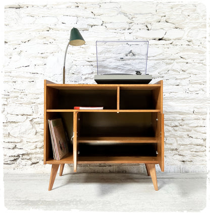 Meuble Hi-Fi Rangement Vintage Pieds Compas