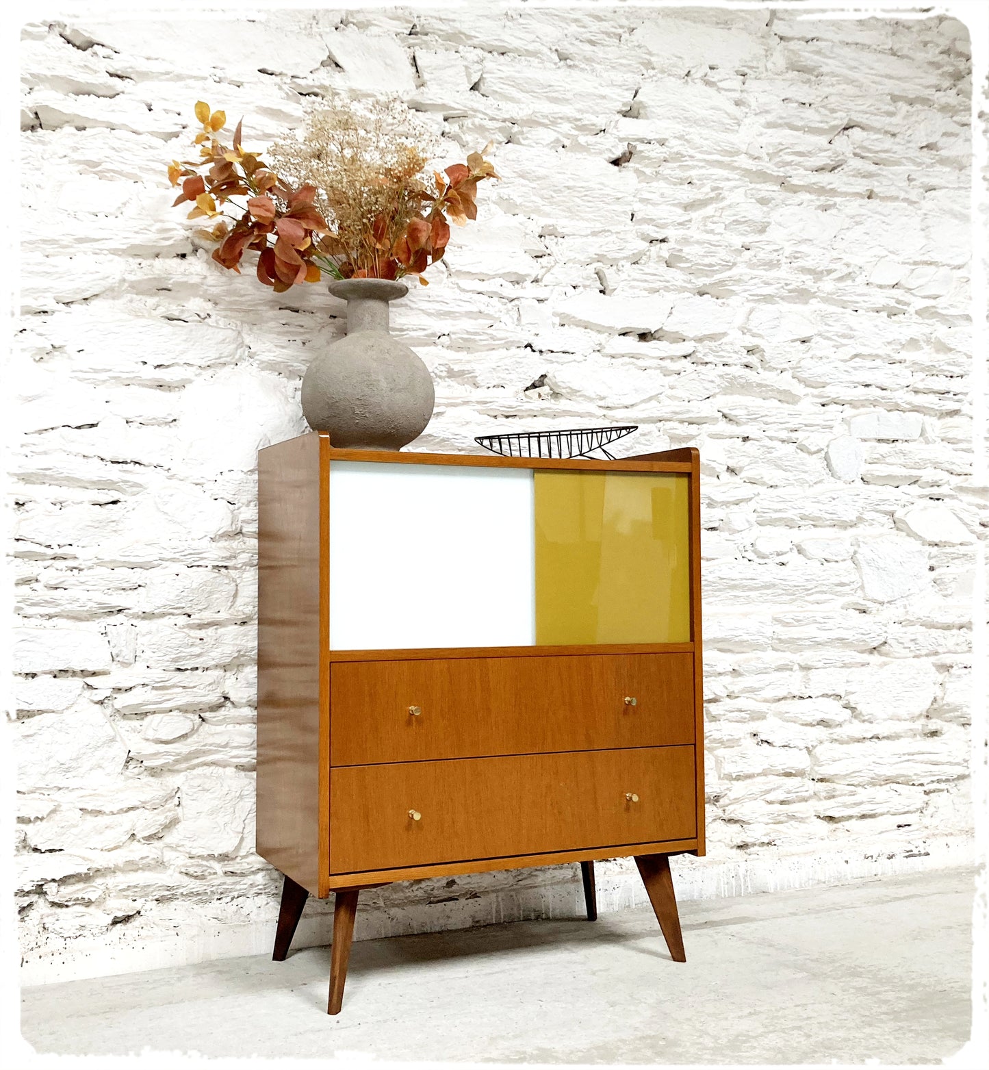 Meuble Hi-fi Rangement Vintage Pieds Compas