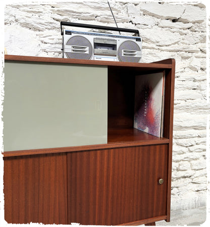 Meuble Hi-fi Rangement Vinyles Vintage Pieds Compas