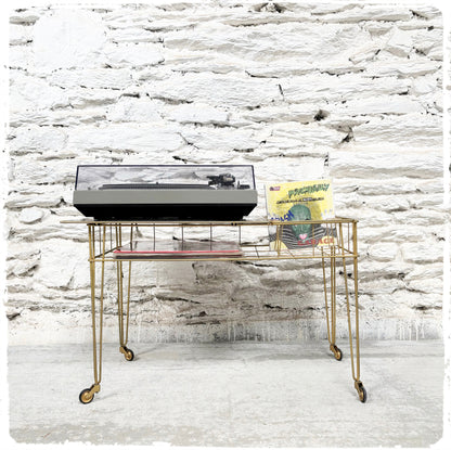 Meuble Hifi Desserte Vintage Pieds Eiffel Doré