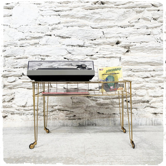 Meuble Hifi Desserte Vintage Pieds Eiffel Doré