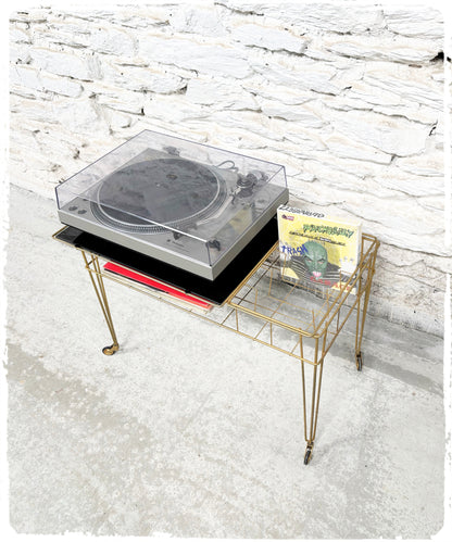 Meuble Hifi Desserte Vintage Pieds Eiffel Doré