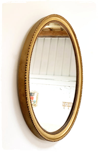Miroir Ovale Vintage Doré
