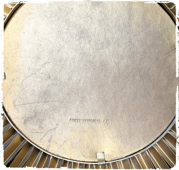 Miroir Soleil Sunburst Vintage Oeil de Sorciere Chaty Vallauris 70 cm Métal Doré