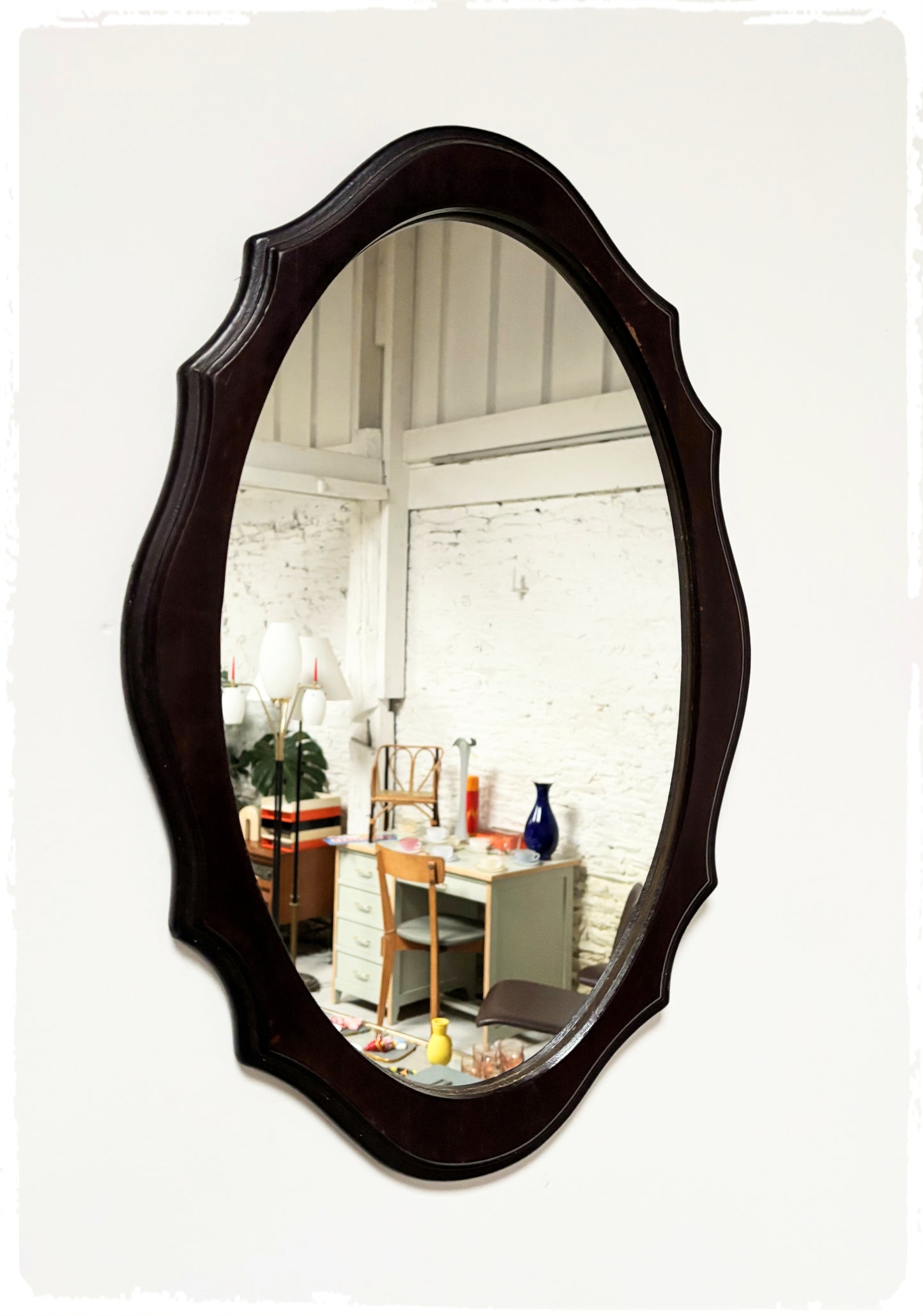 Miroir Vintage Années 60 en Bois