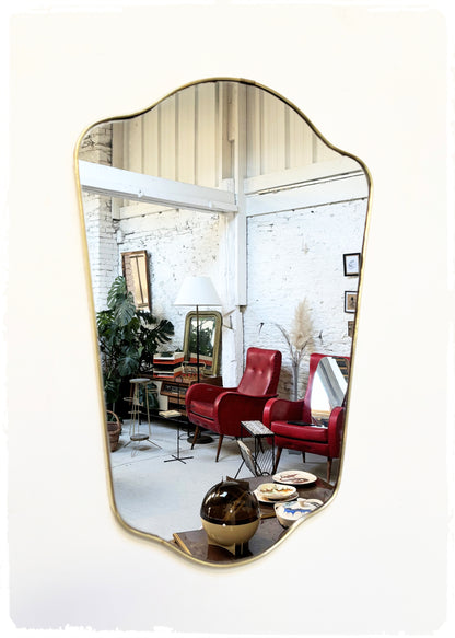 Miroir Vintage Forme Libre Blason Années 60