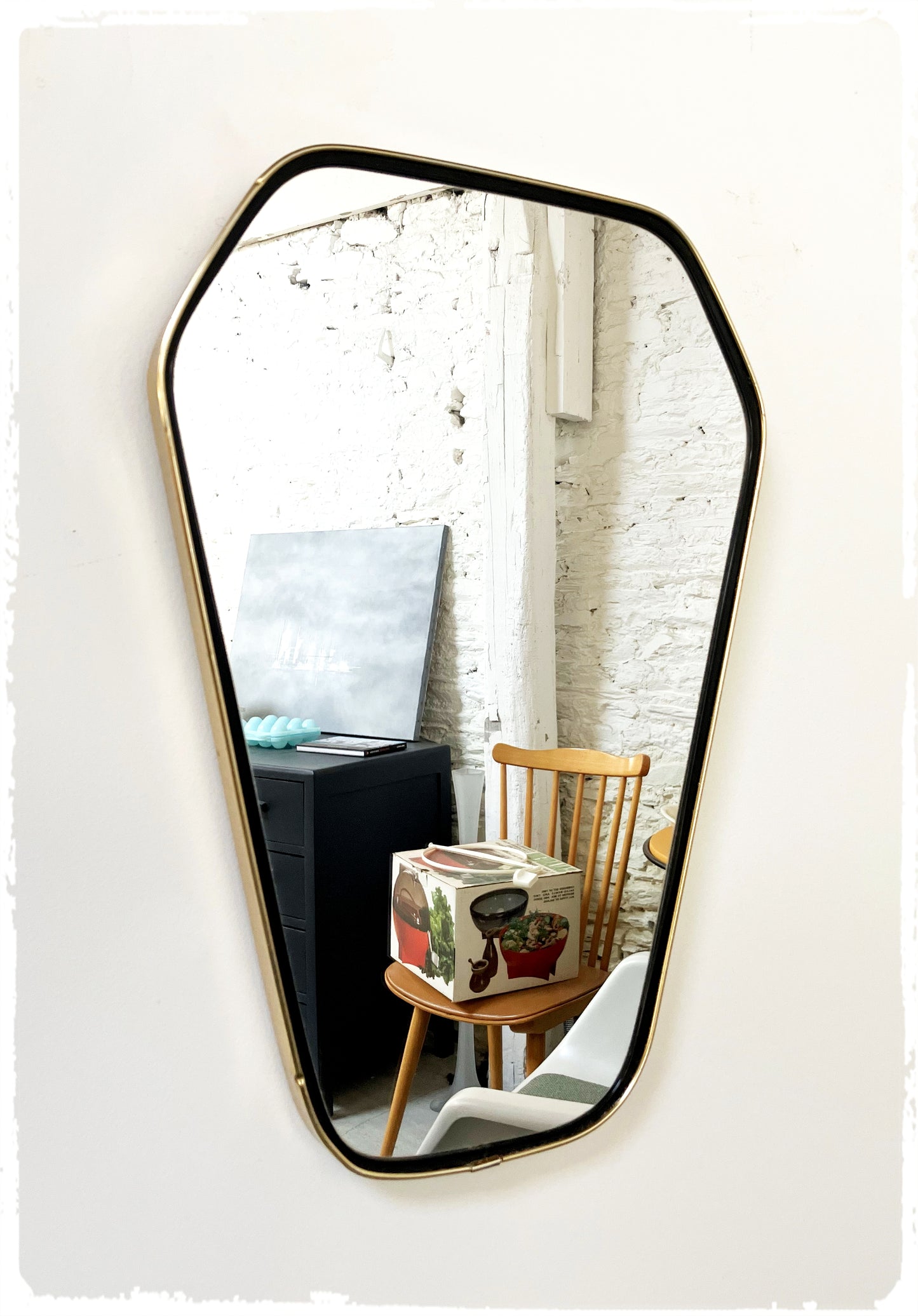 Miroir Vintage Moderniste Forme Libre Rétroviseur Hexagonale