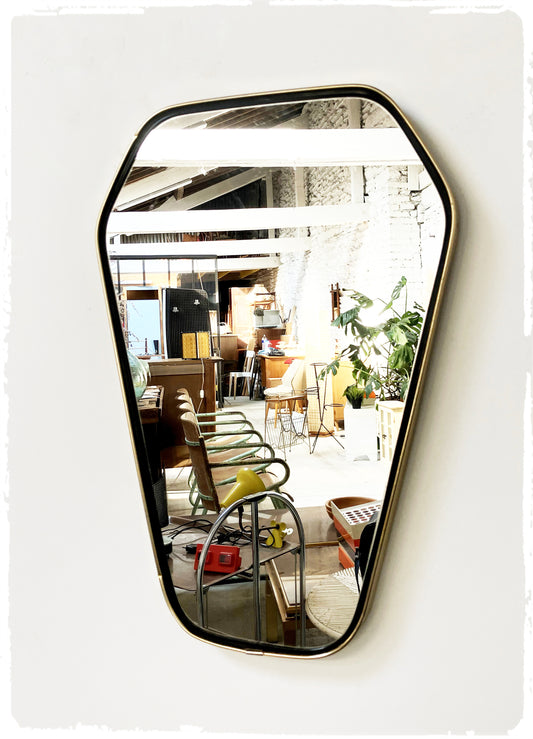 Miroir Vintage Moderniste Forme Libre Rétroviseur Hexagonale