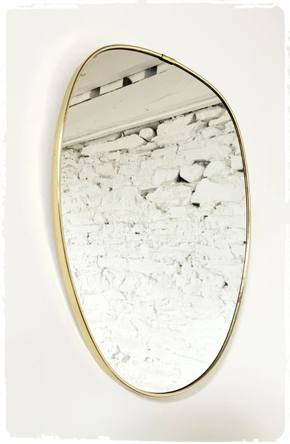Petit Miroir Vintage Moderniste  Forme Libre Rétroviseur