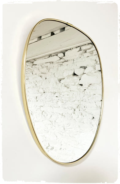 Petit Miroir Vintage Moderniste  Forme Libre Rétroviseur