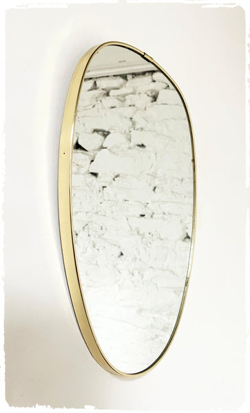 Petit Miroir Vintage Moderniste  Forme Libre Rétroviseur