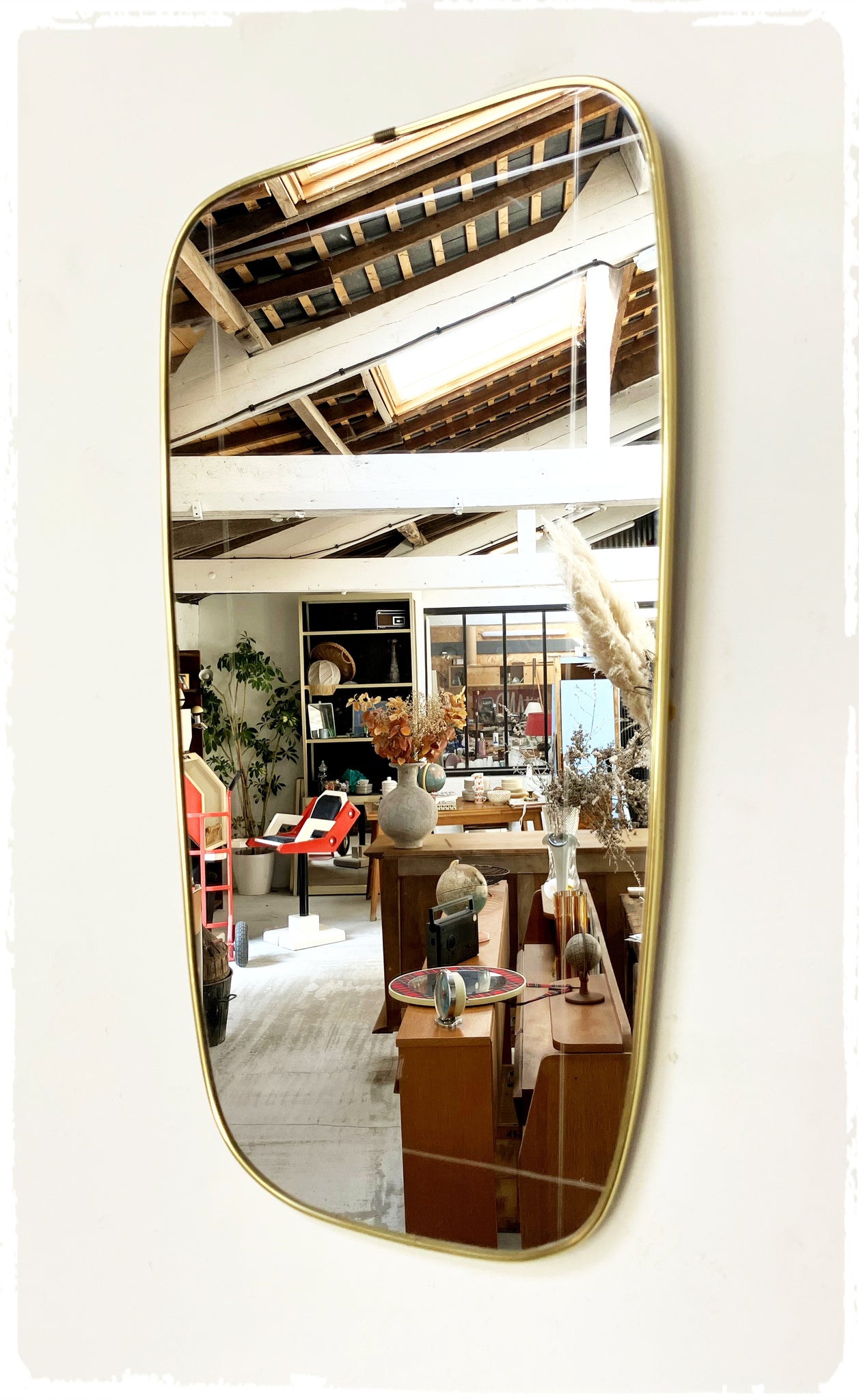Miroir Vintage Rétroviseur Gravé