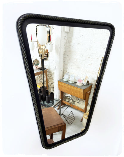 Miroir Vintage Moderniste Rétroviseur Noir