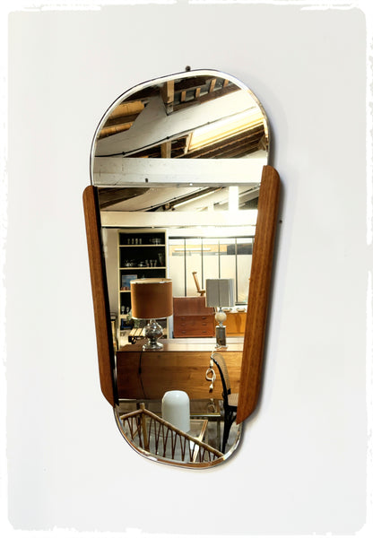 Miroir Vintage Style Scandinave en Teck