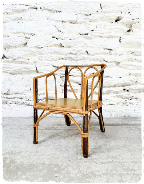 Petit Fauteuil Enfant Vintage Rotin