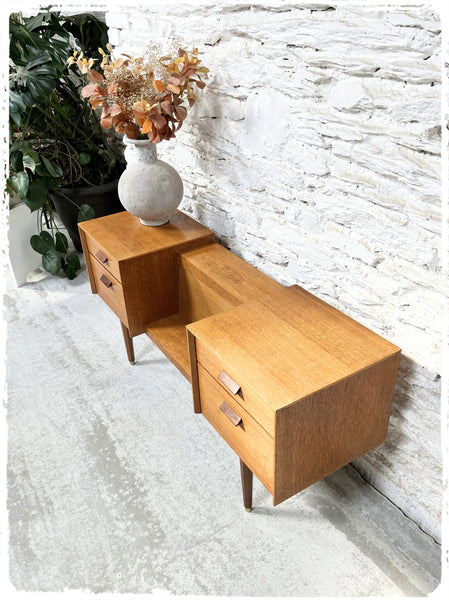 Petite Enfilade Basse Meuble Tv Vintage Style Scandinave en Teck