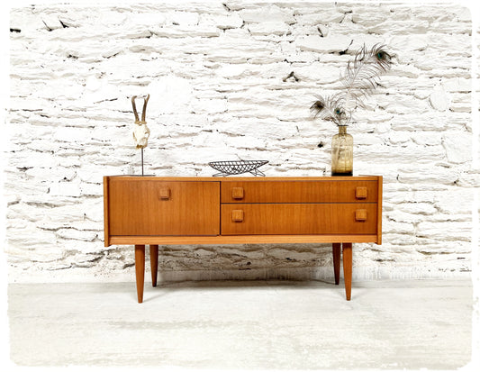 Petite Enfilade Basse Vintage Style Scandinave en Teck