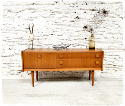 Petite Enfilade Basse Vintage Style Scandinave en Teck