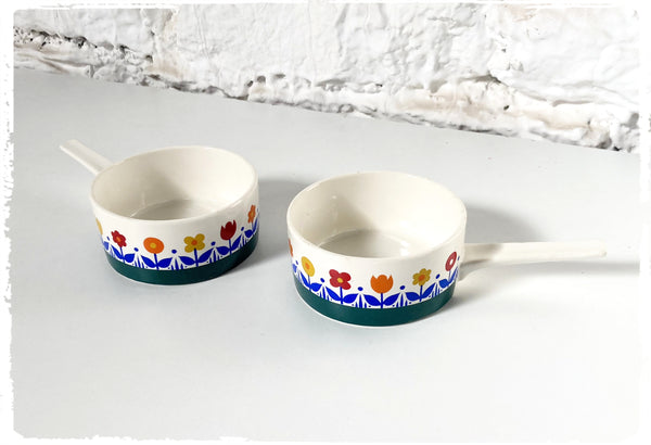 Petits Poêlons Ramequins à Fleurs Vintage Villeroy & Boch