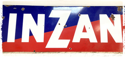 Plaque Publicitaire Émaillée Vintage XXL Cinzano 197 x 48 cm