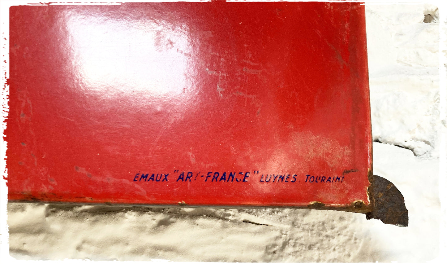 Plaque Publicitaire Émaillée Vintage XXL Cinzano 197 x 48 cm