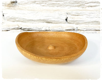 Plat Vintage Monoxyle Forme Libre en Chêne