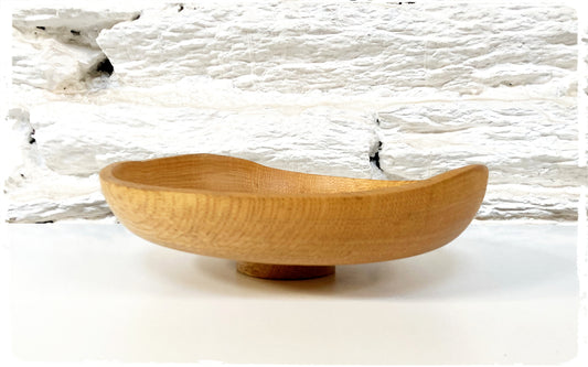 Plat Vintage Monoxyle Forme Libre en Chêne