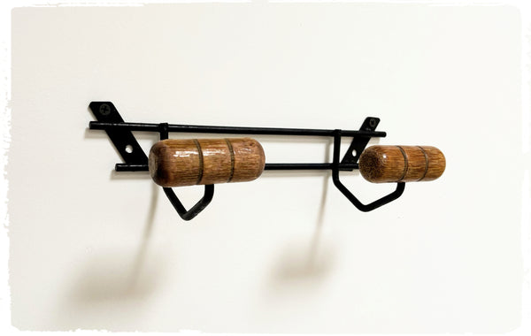 Porte Manteaux Mural Vintage 2 Patères Années 50