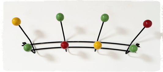 Porte Manteaux Mural Vintage 8 Patères Boules