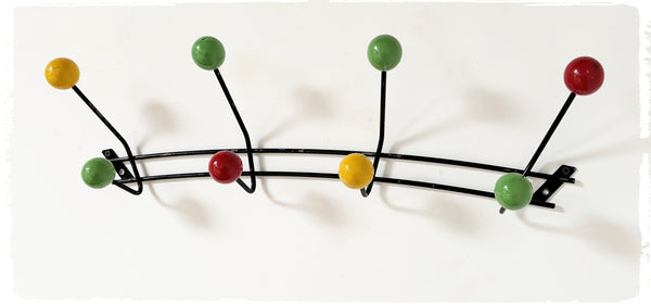 Porte Manteaux Mural Vintage 8 Patères Boules