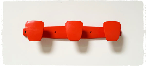 Porte Manteaux Vintage Orange Années 70 POLA 3 Patères
