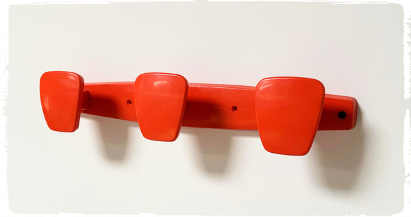 Porte Manteaux Vintage Orange Années 70 POLA 3 Patères