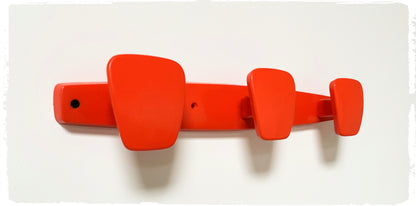 Porte Manteaux Vintage Orange Années 70 POLA 3 Patères
