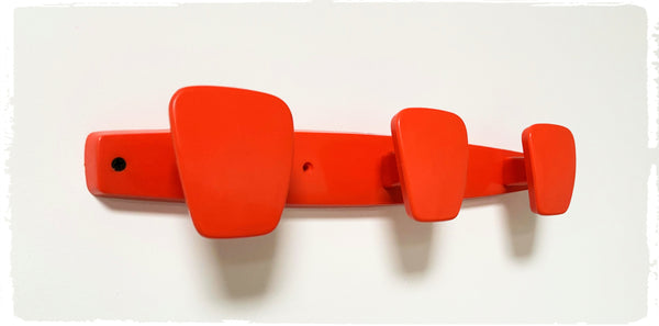 Porte Manteaux Vintage Orange Années 70 POLA 3 Patères